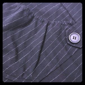 Black w/white pinstripe Cotton blend Shorts